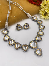 Victorian Style Oxidized Kundan Choker Necklace Set By Gehna Shop Victorian Necklace Sets